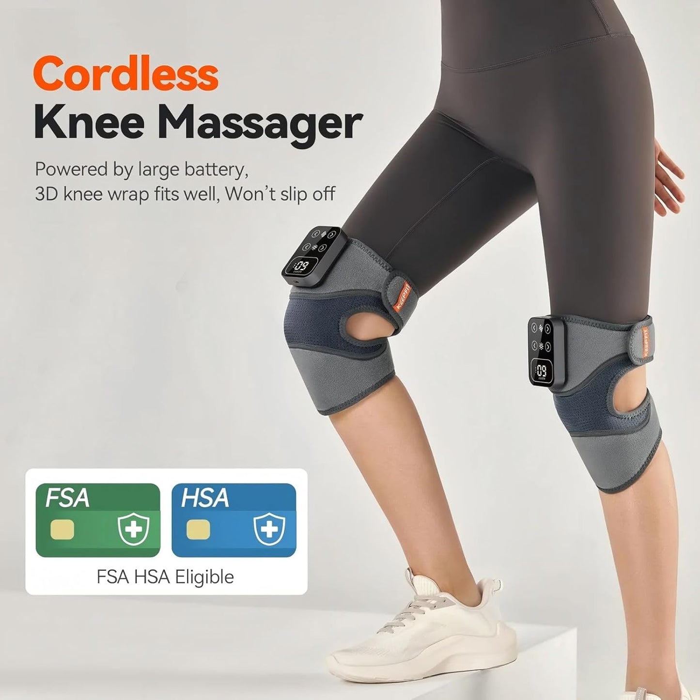 ThermaKnee Pro™ – Masajeador de Rodilla Inalámbrico con Calor y Vibración